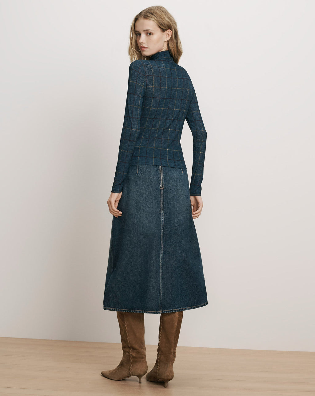 Wyeth Plaid Turtleneck Top - Image 3