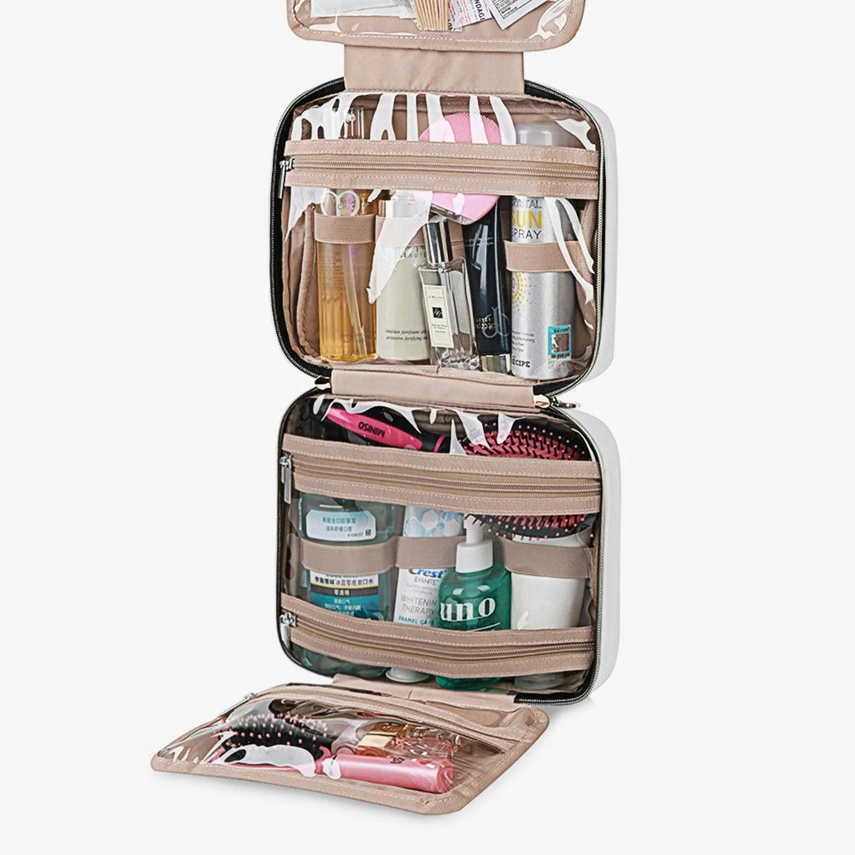Bonchemin Beige The Space Saver Toiletry Bag - Image 5