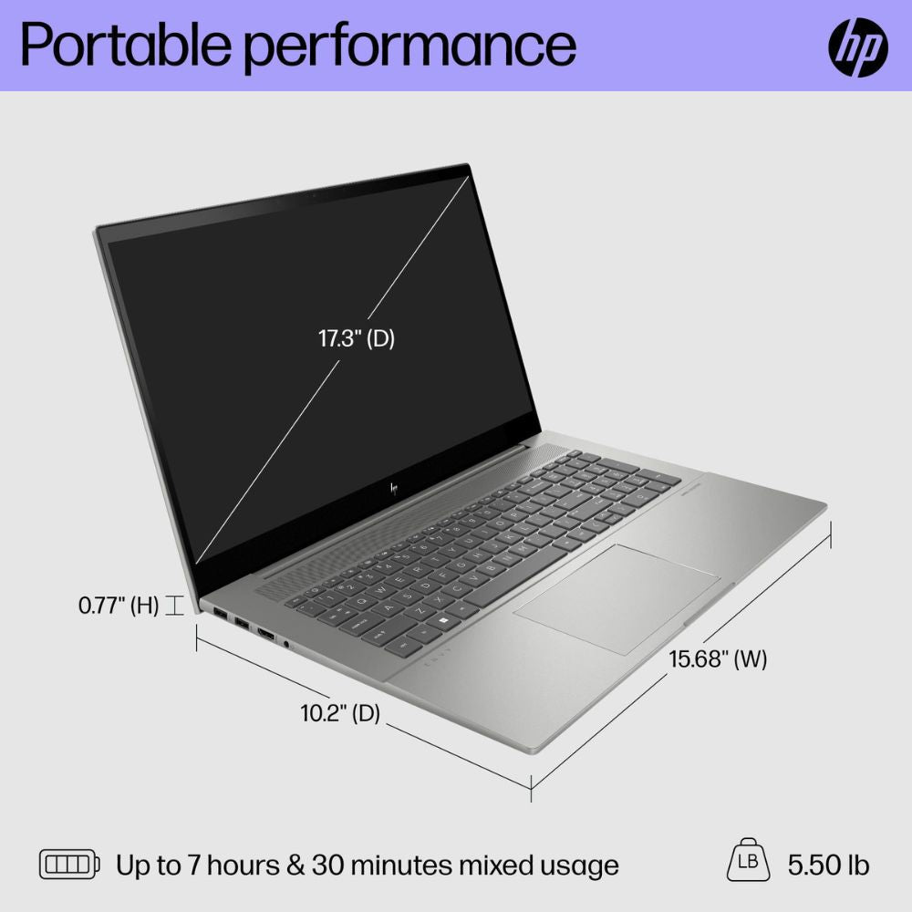 HP Envy - FHD Touch - i7 13700H - 12GB RAM - 1TB SSD - Silver - Image 2