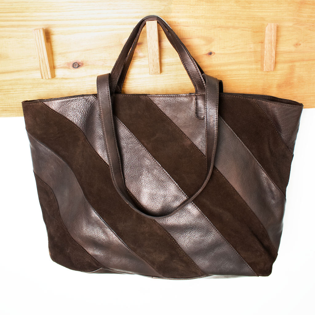 Tanya Suede Leather Tote Bag - Image 9
