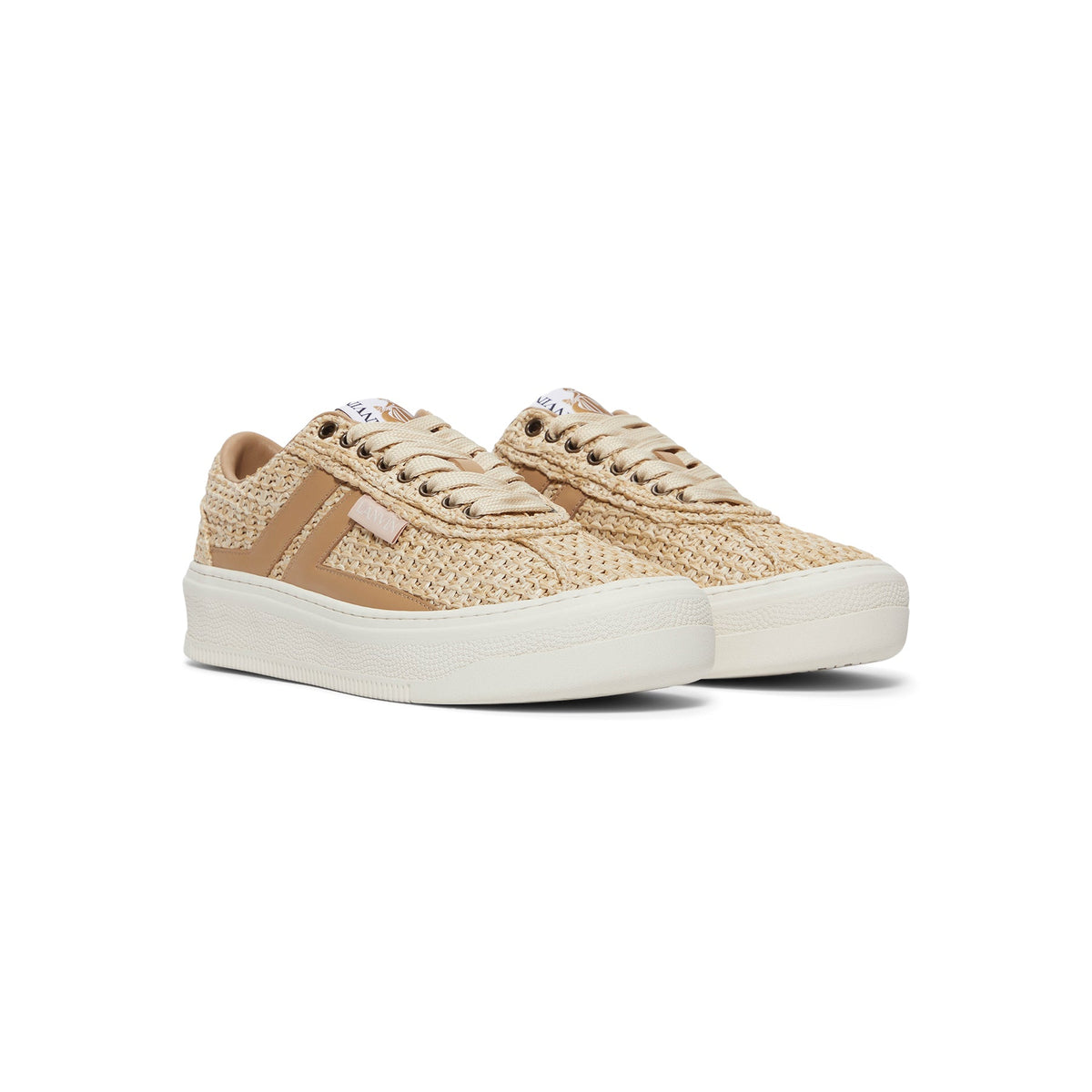 Lanvin Cash Raffia Sneakers (Natural) - Image 3