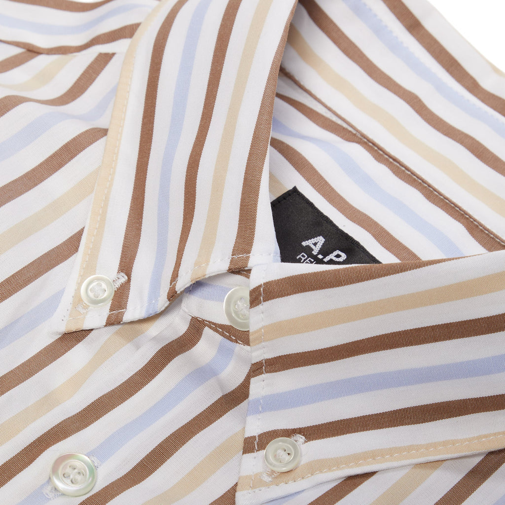 A.P.C. Chemise Mateo Logo (Vanilla) - Image 4