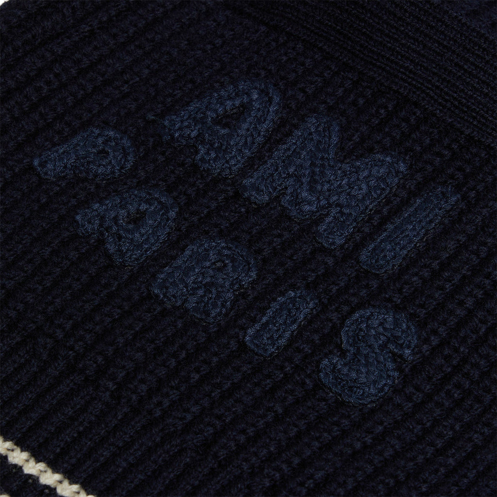 AMI Paris Ribbed Cardigan (Navy blue) - Image 3