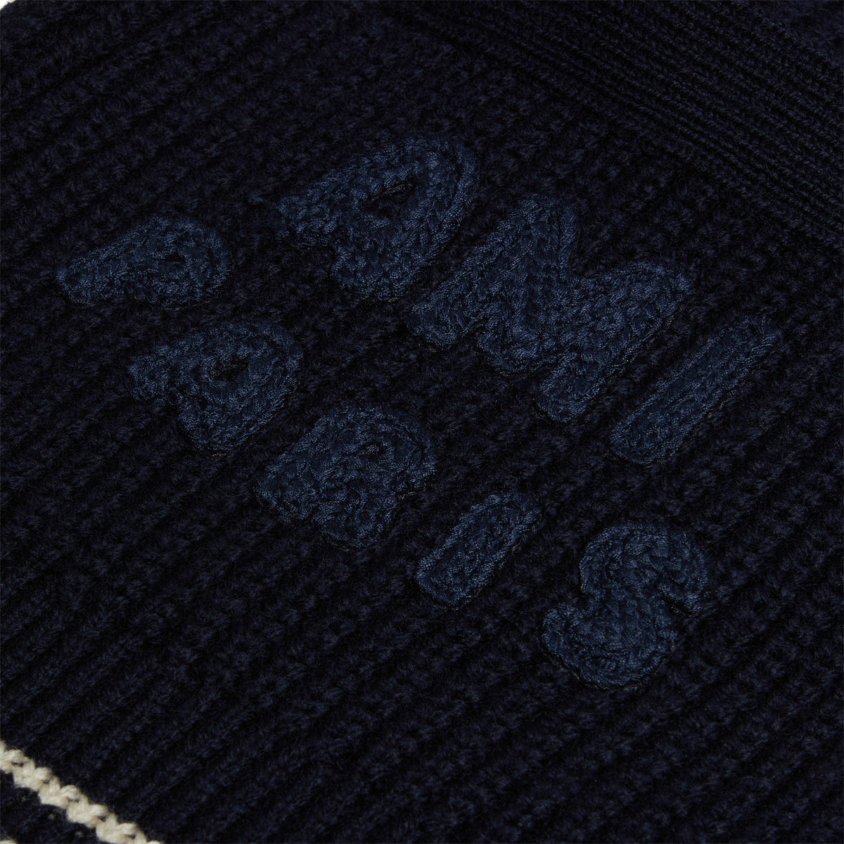 AMI Paris Ribbed Cardigan (Navy blue) - Image 3