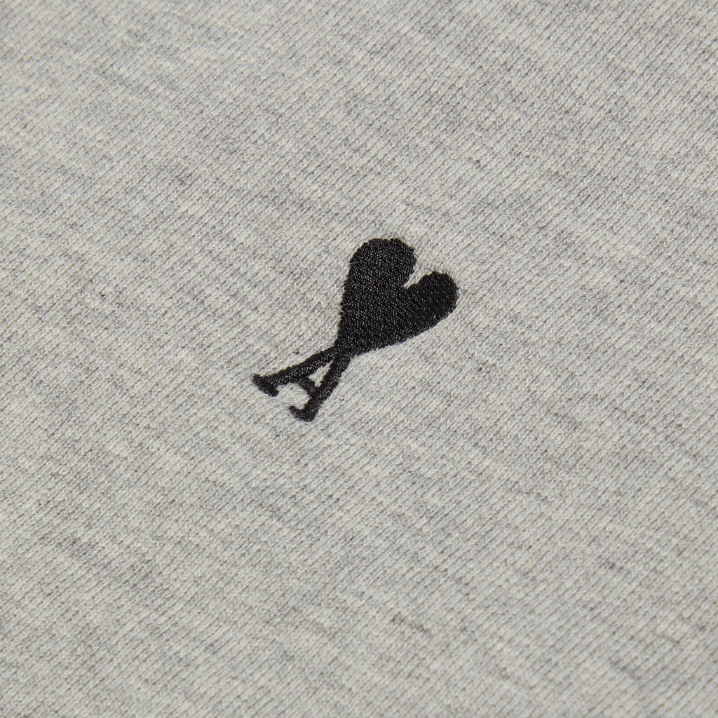 AMI Paris ADC Zip Hoodie (Heather Ash Grey) - Image 3