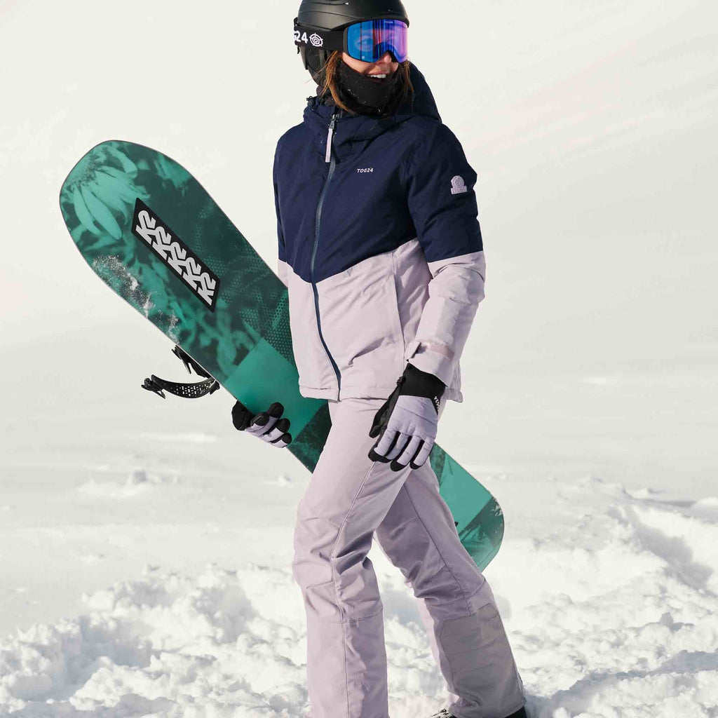 Corvara Womens Waterproof Insulated Ski Jacket - Oxford Blue/Lavender Grey - Image 3
