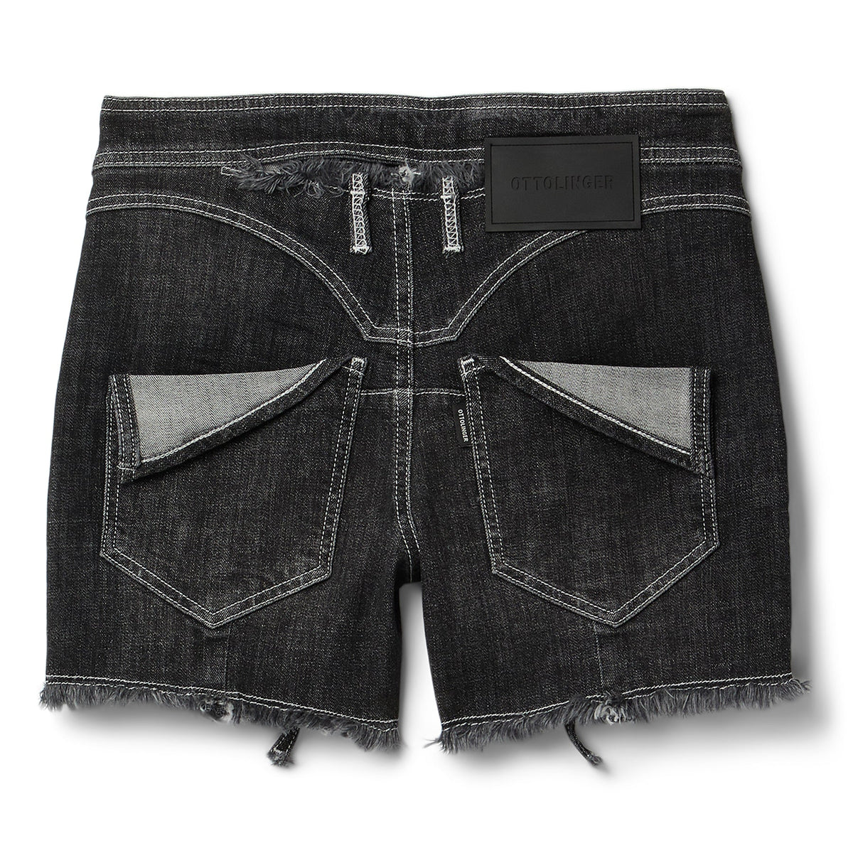 Ottolinger Open Back Jeans Hotpants (Black wash) - Image 2