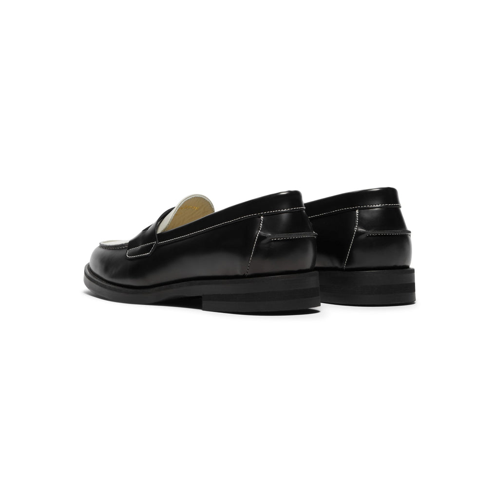 DUKE + DEXTER Wilde Black White Penny Loafer Womens (Black/White) - Image 4
