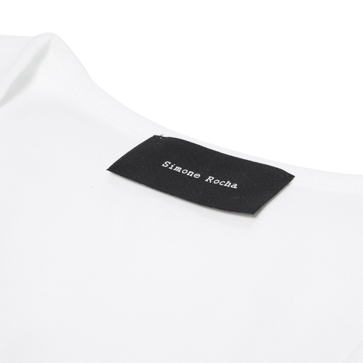 Simone Rocha Fitted Ruffle Frill Tank Top (White) - Image 3