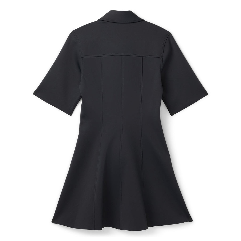 GANNI Scuba Neoprene Fitted Mini Dress (Phantom) - Image 2