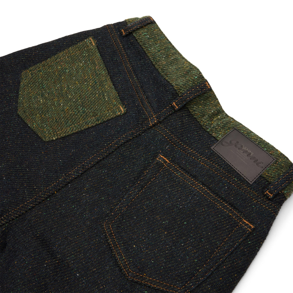 GANNI Fold-Up Twill Denim Baggy Jeans (Phantom) - Image 4