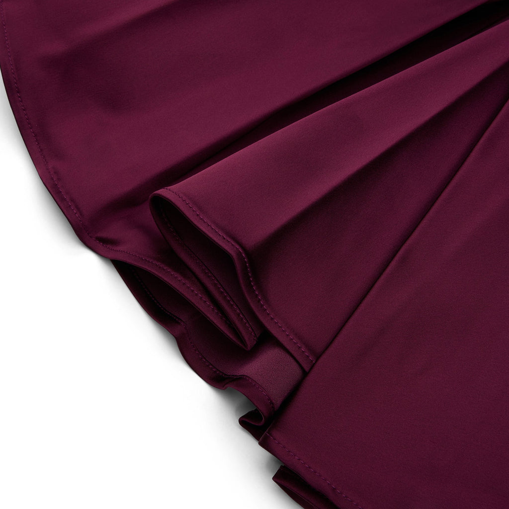 GANNI Satin Draped Mini Skirt (Mauve Wine) - Image 4