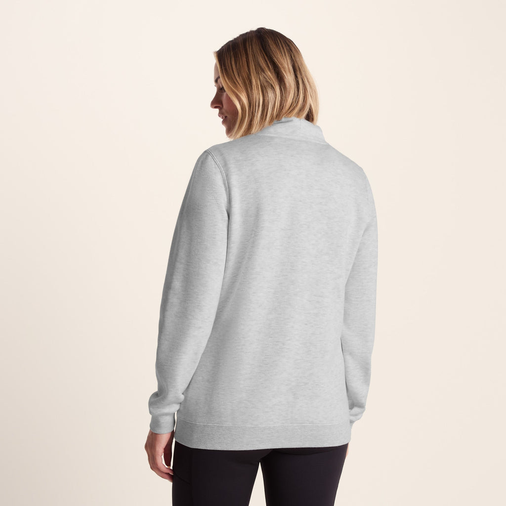 Abigail Womens Supersoft Funnel Neck Sweat - Oatmeal Marl - Image 3