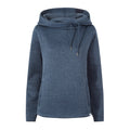 Acer Womens Oversized Supersoft Knitlook Fleece Hoody - Smokey Blue Melange - Image 7