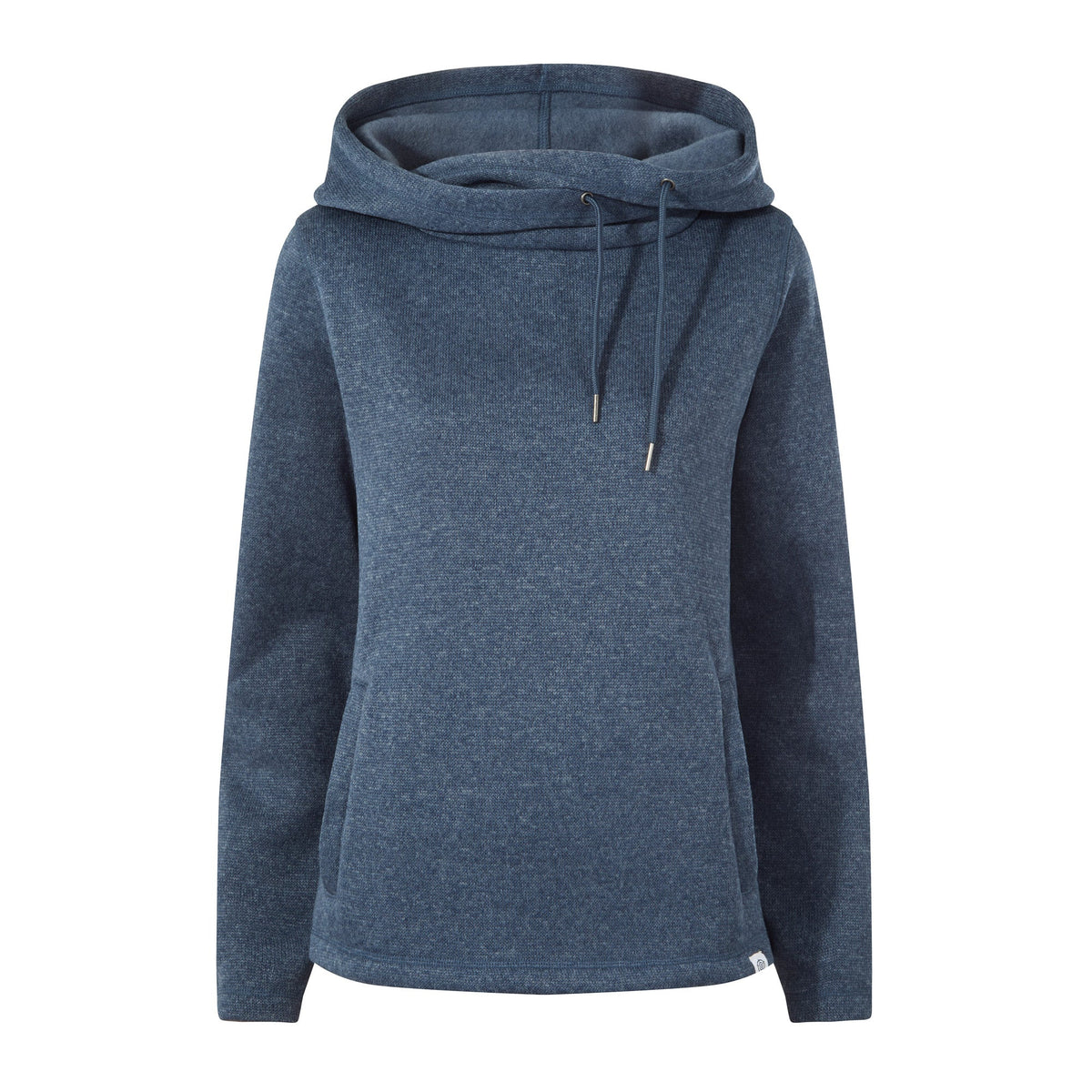 Acer Womens Oversized Supersoft Knitlook Fleece Hoody - Smokey Blue Melange - Image 7