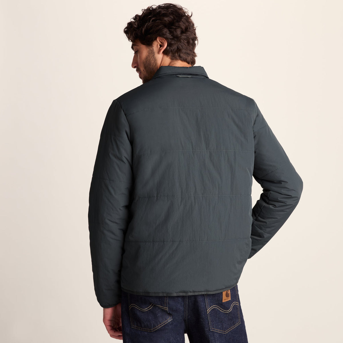 Adamson Mens Shower Resistant Insulated Shacket - Deep Slate - Image 3