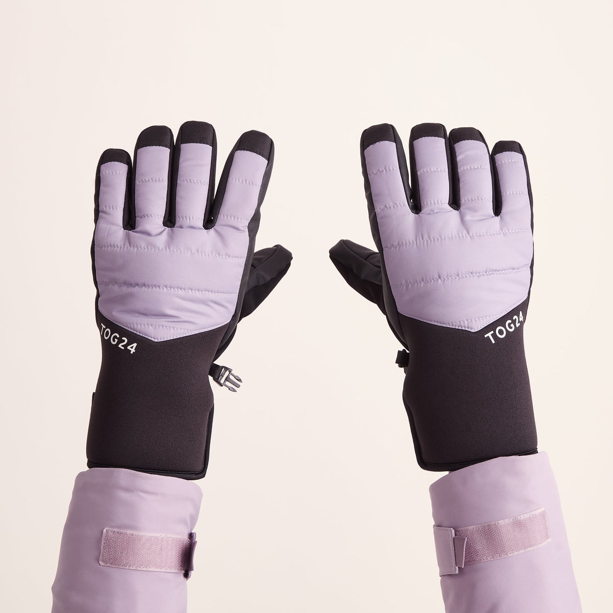 Adventure Waterproof Insulated Ski Gloves - Lavender Grey - Image 2