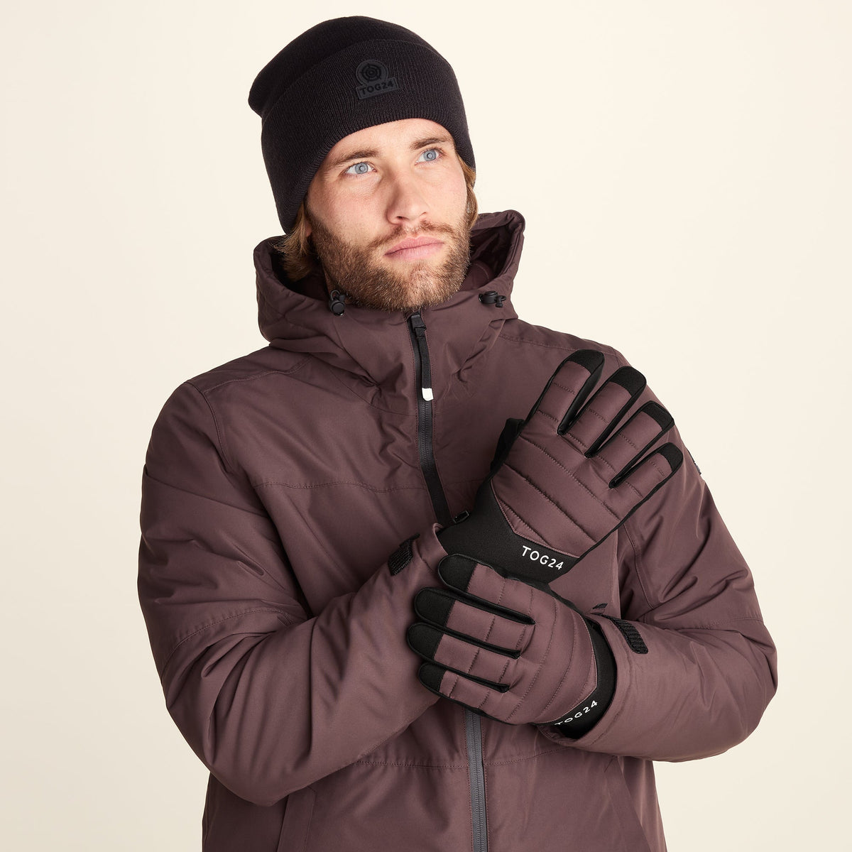 Adventure Waterproof Insulated Ski Gloves - Chocolate Brown