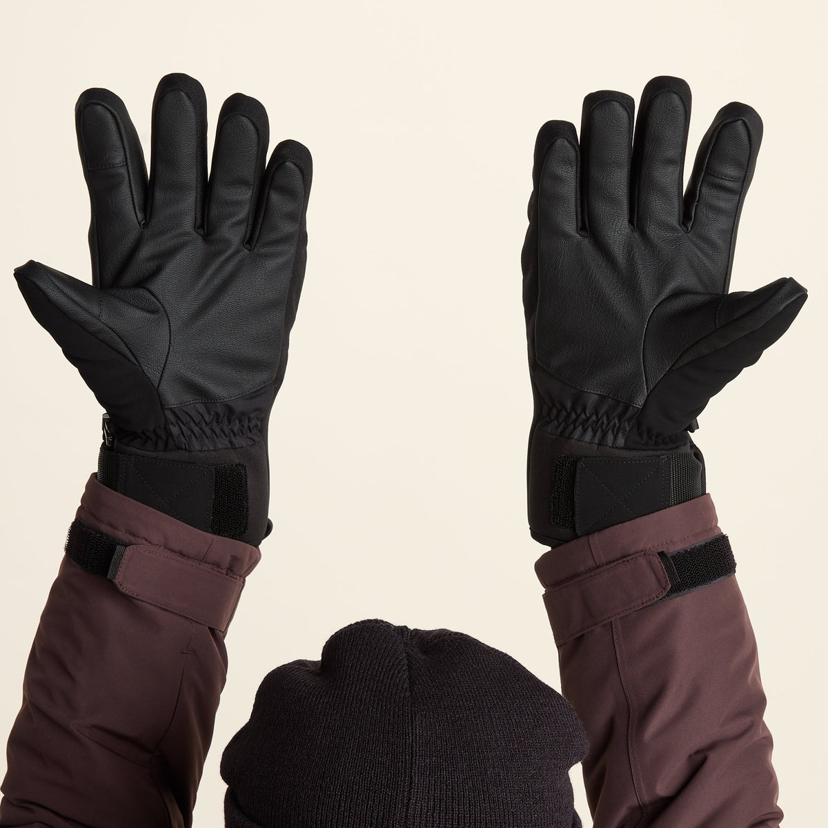 Adventure Waterproof Insulated Ski Gloves - Chocolate Brown - Image 3