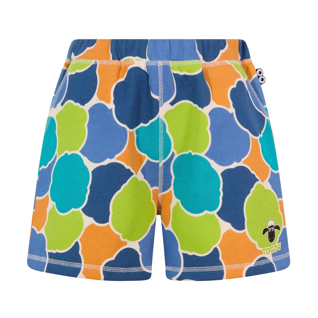 Afrino Kids Shaun the Sheep Sweatshort - Lime Cloud Print - Image 7