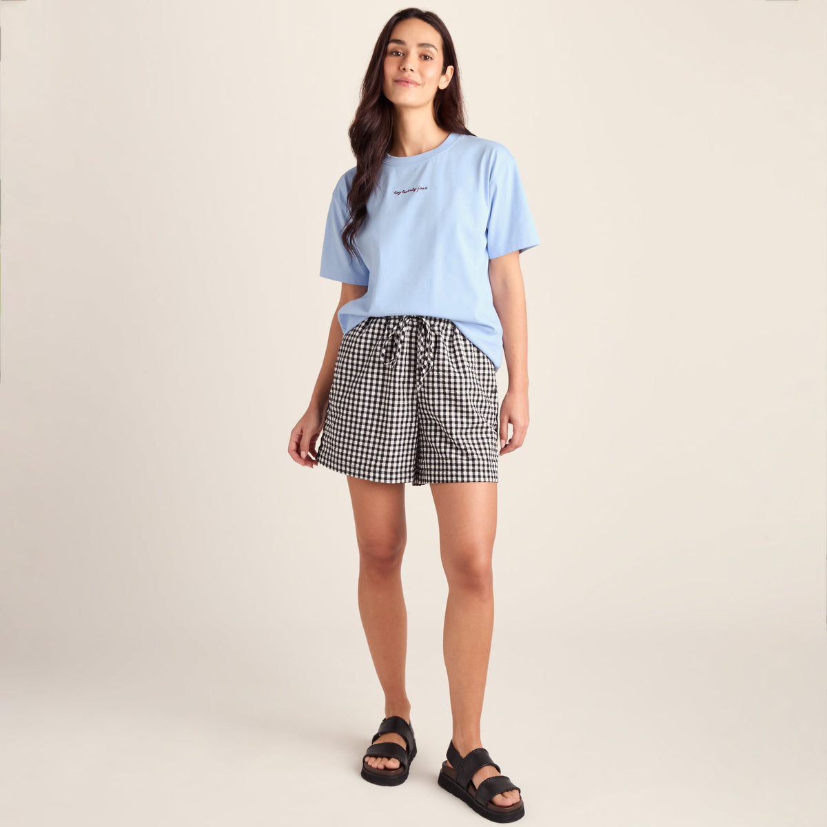 Agnes Womens Relaxed Fit Supersoft Premium T-Shirt - Ash Blue - Image 2