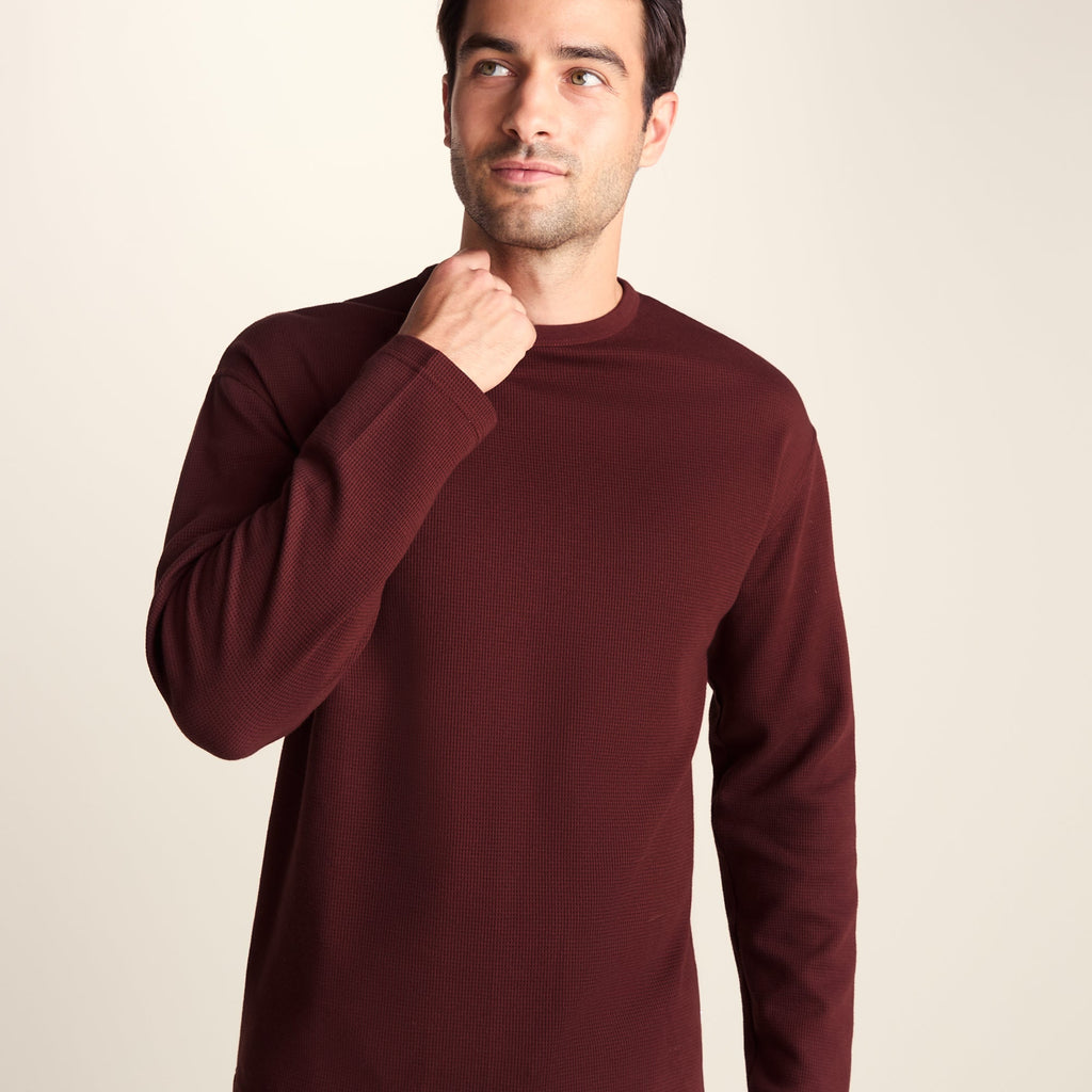 Ainsdale Mens Long Sleeve T-Shirt - Burnt Caramel - Image 4