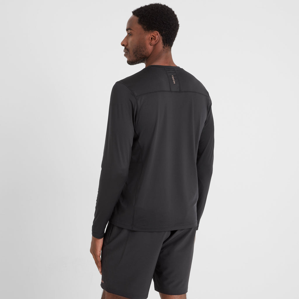 Aller Mens Long Sleeve Performance T-Shirt - Black - Image 9