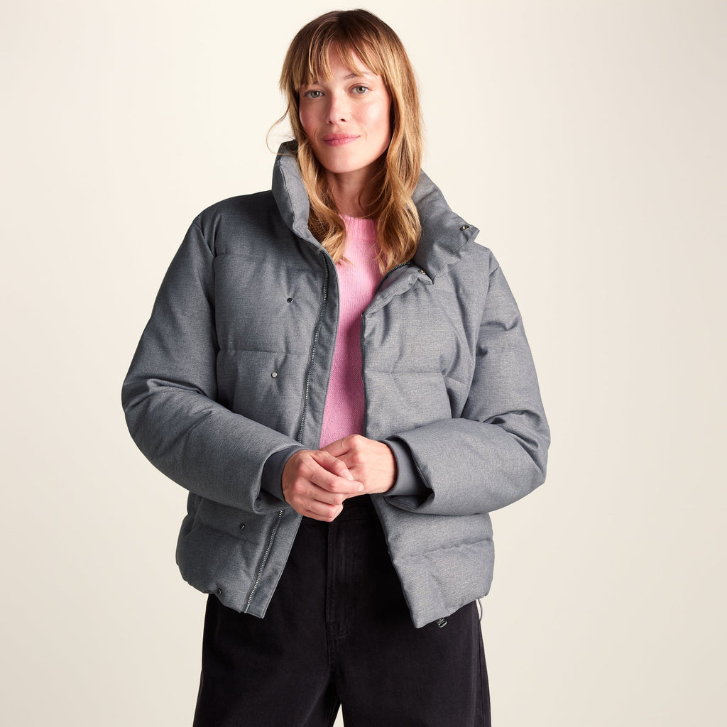 Allitt Womens Short Insulated Padded Jacket - Ice Grey Melange