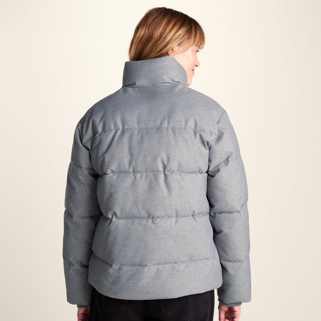 Allitt Womens Short Insulated Padded Jacket - Ice Grey Melange - Image 4