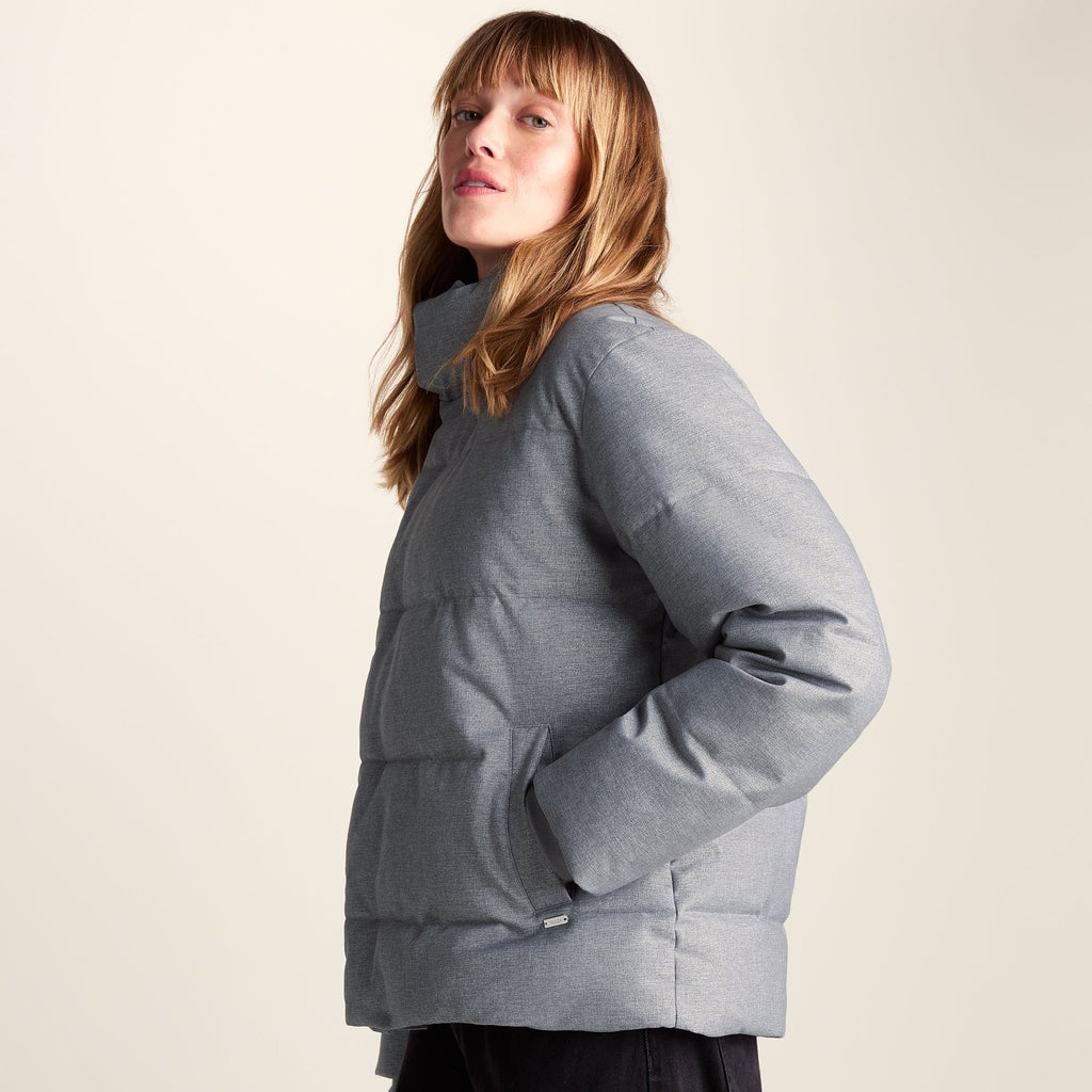 Allitt Womens Short Insulated Padded Jacket - Ice Grey Melange - Image 8