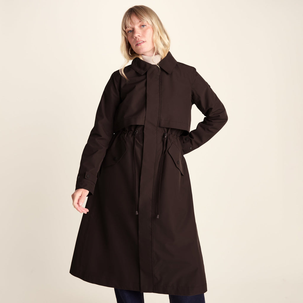 Alva Womens Waterproof Trench Coat - Chocolate Brown - Image 11