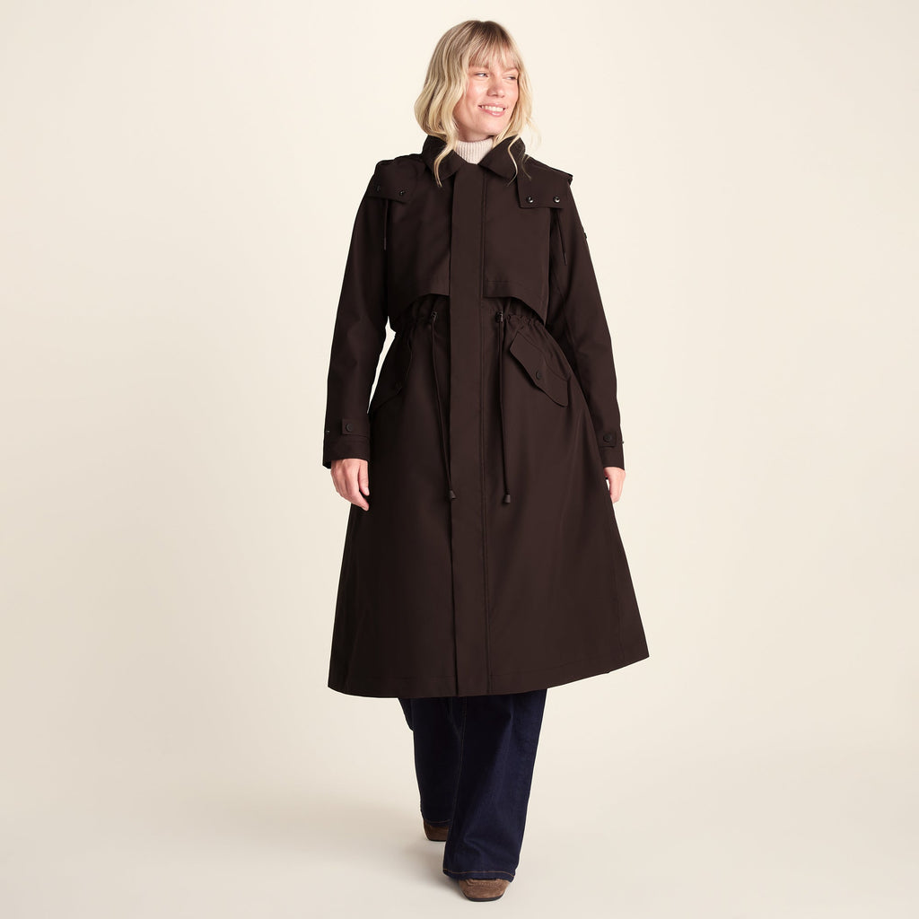Alva Womens Waterproof Trench Coat - Chocolate Brown - Image 6