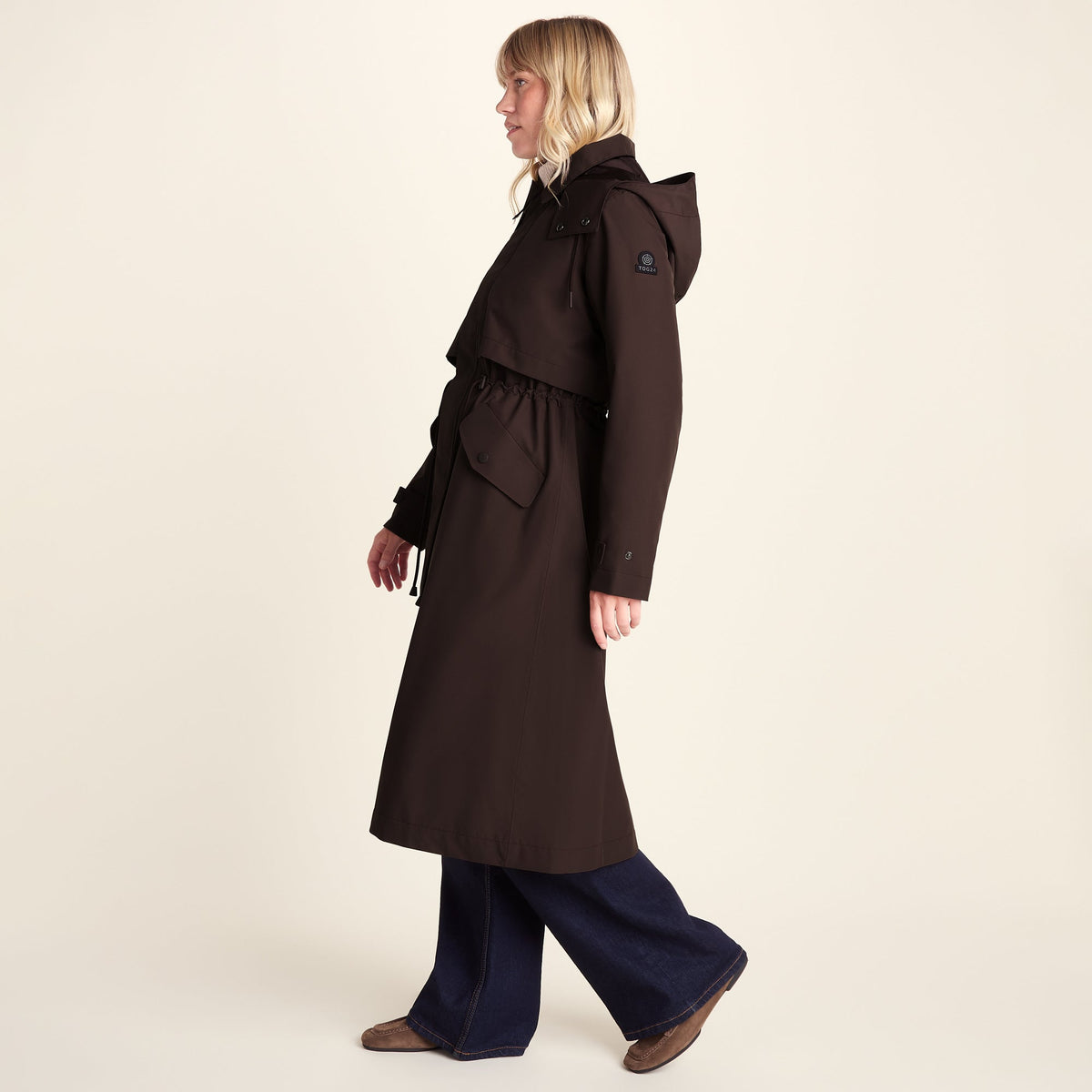 Alva Womens Waterproof Trench Coat - Chocolate Brown - Image 8