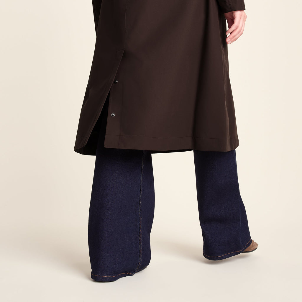 Alva Womens Waterproof Trench Coat - Chocolate Brown - Image 9