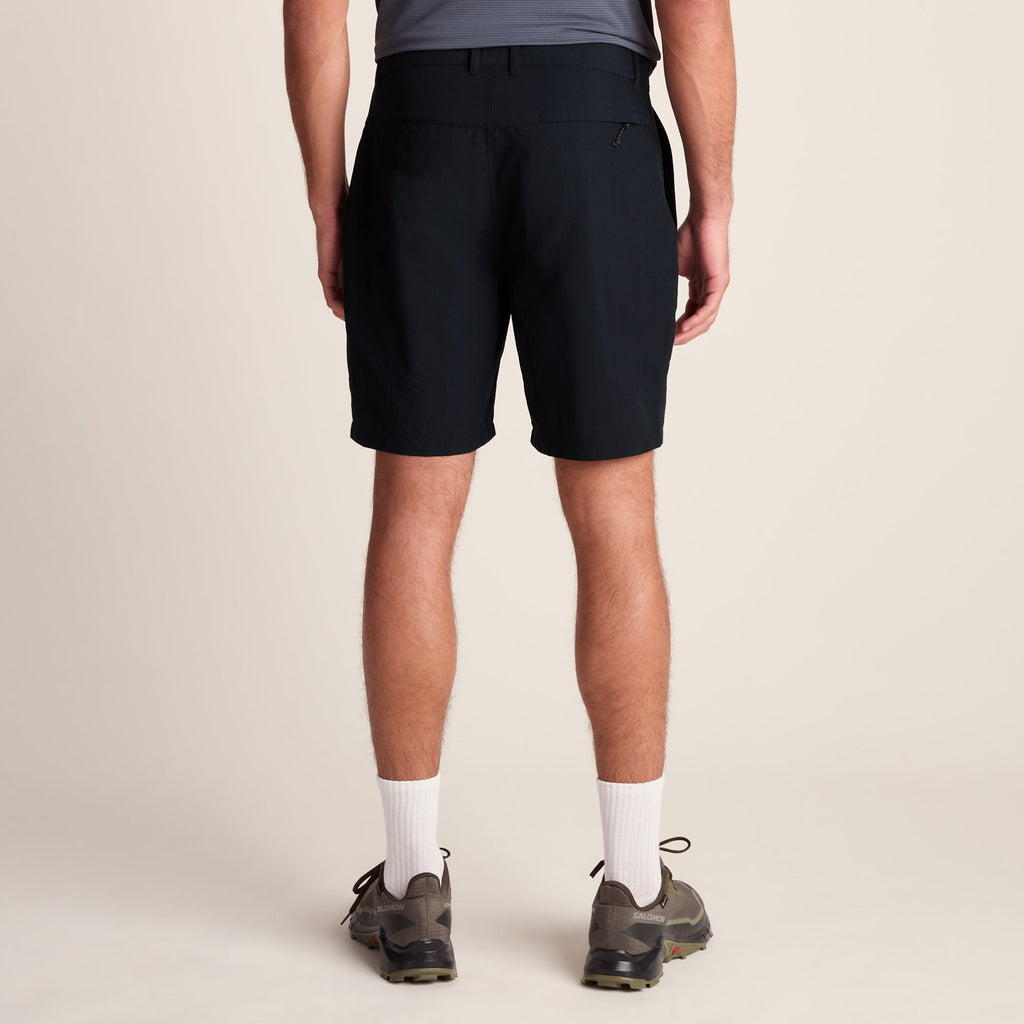 Amble Mens Lightweight Ripstop Performance Shorts - Black - Image 4