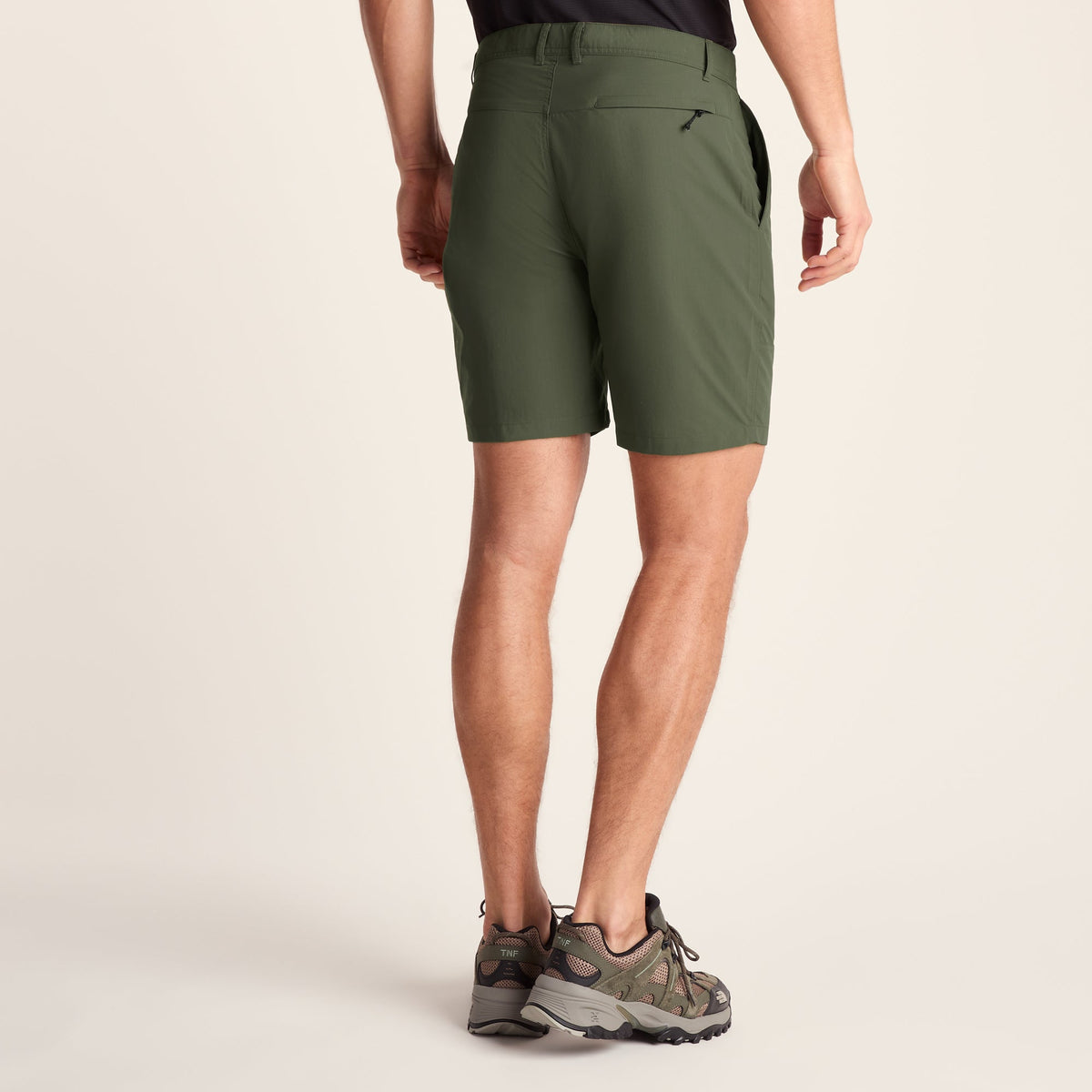 Amble Mens Lightweight Ripstop Performance Shorts - Khaki - Image 4