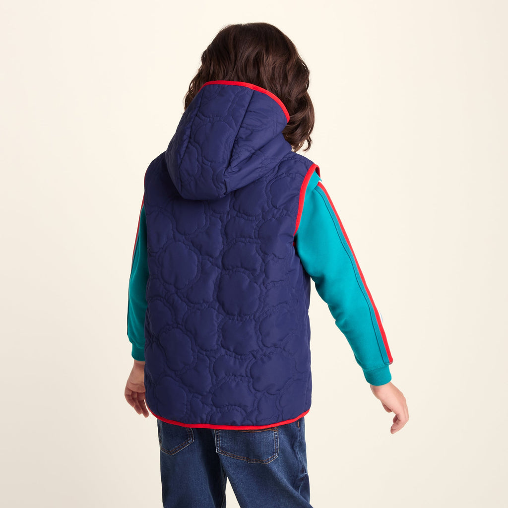 Ancon Shaun the Sheep Kids Insulated Quilted Gilet Microfleece Lining - Night Blue - Image 3