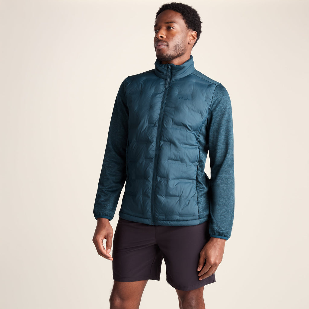 Anick Mens Lightweight Insulated Hybrid Jacket - Inky Blue - Image 4