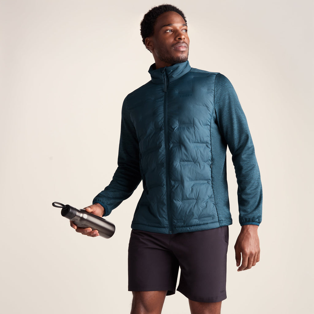 Anick Mens Lightweight Insulated Hybrid Jacket - Inky Blue - Image 5
