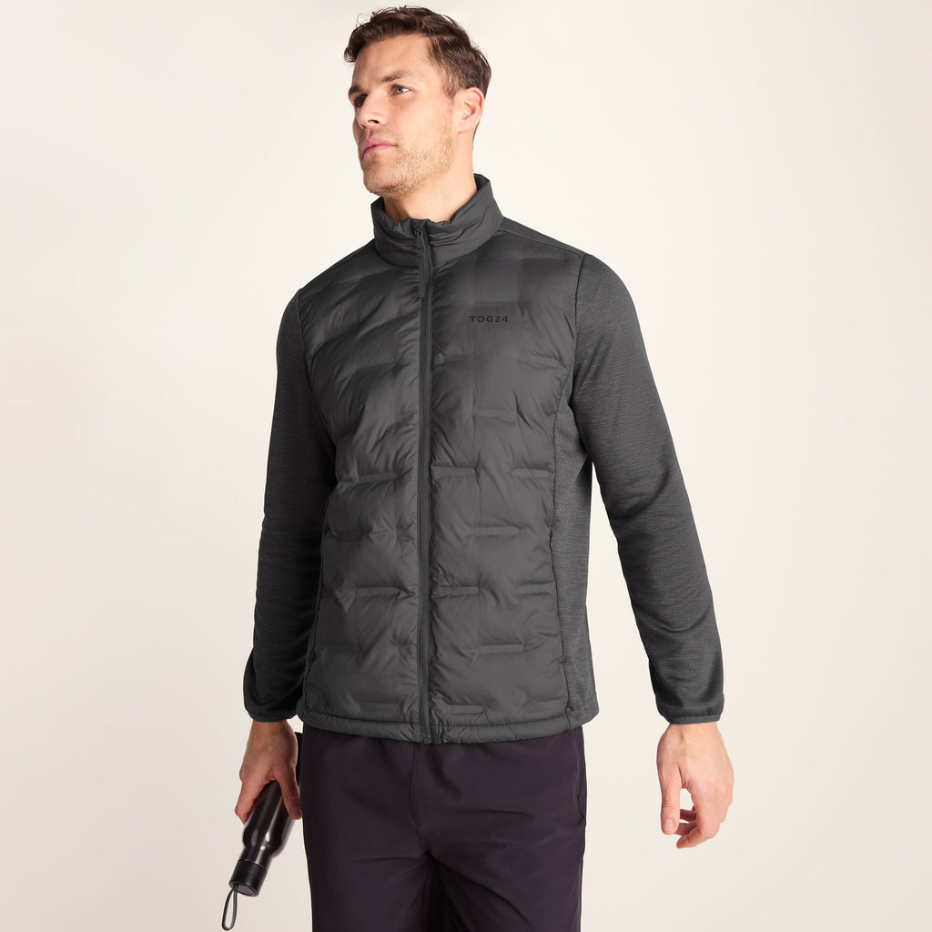 Anick Mens Lightweight Insulated Hybrid Jacket - Deep Slate - Image 8