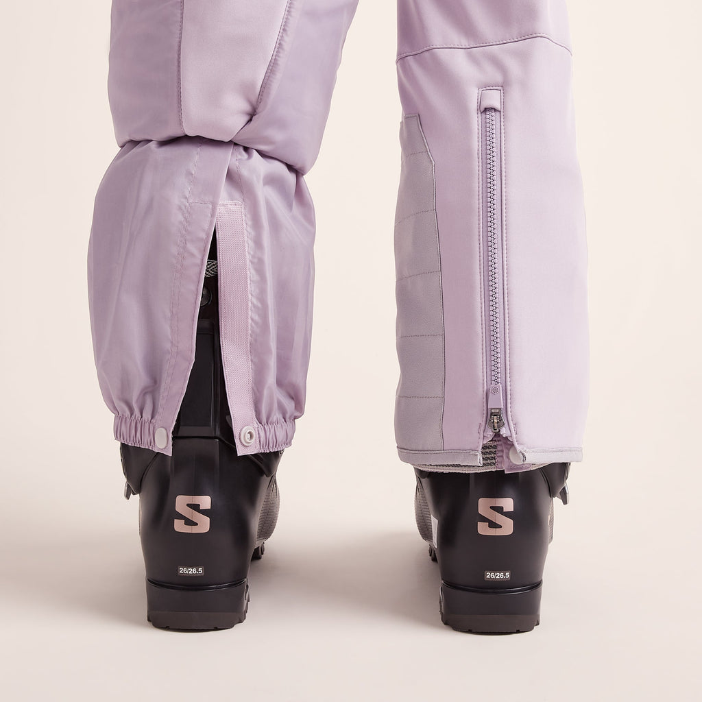 Annecy Womens Softshell Salopettes - Lavender Grey - Image 10