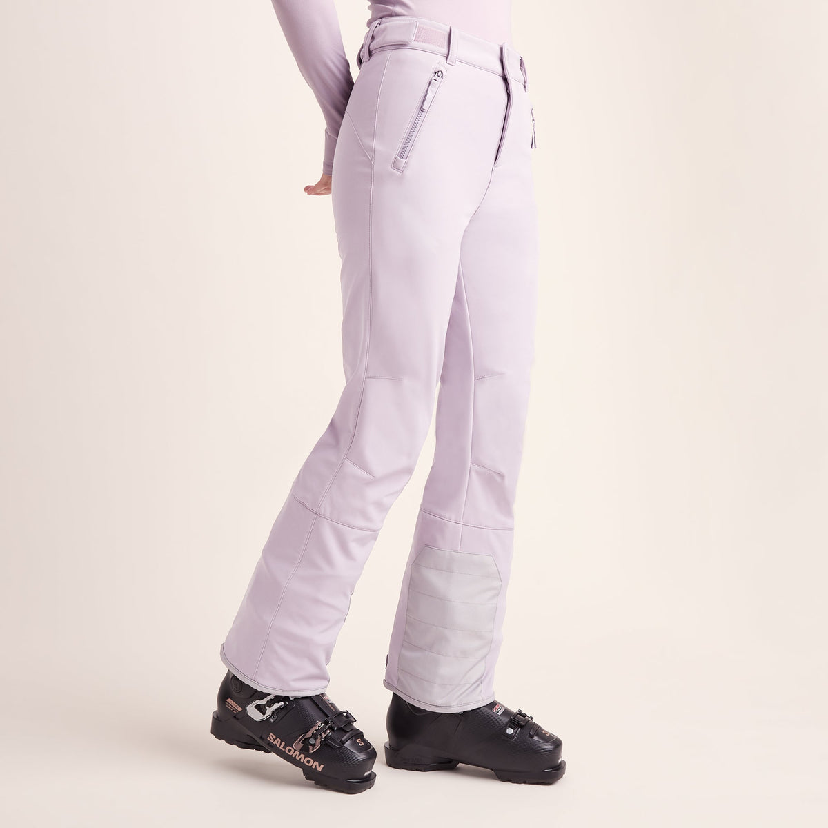 Annecy Womens Softshell Salopettes - Lavender Grey - Image 4