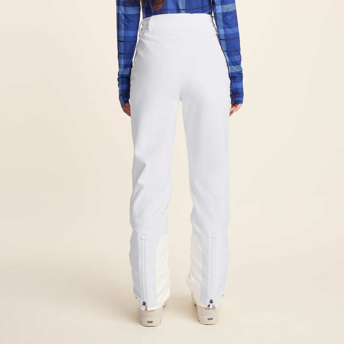 Annecy Womens Softshell Salopettes - Optic White - Image 3