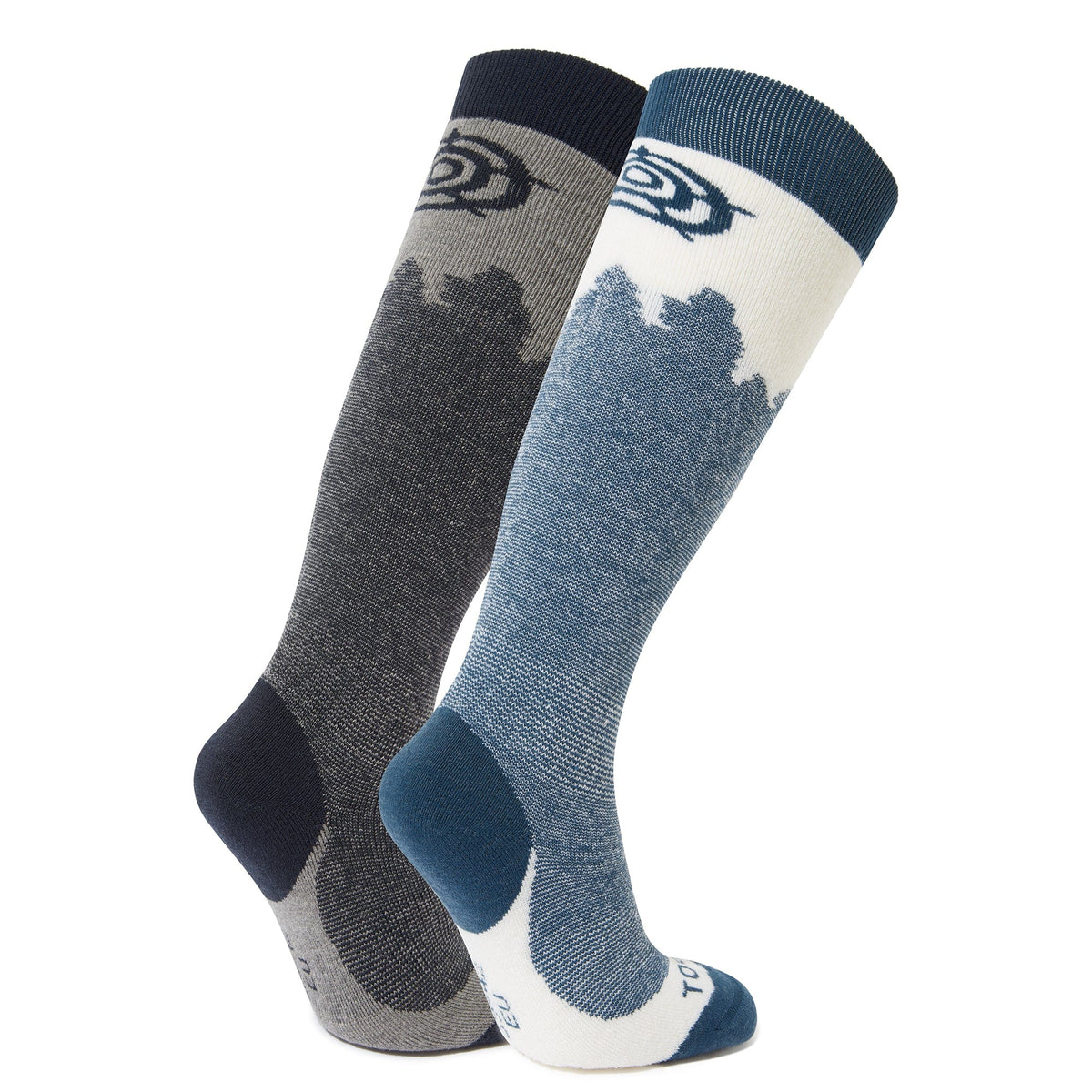 Aprica 2 Pack Womens Ski Sock - Dark Indigo/Jewel Blue - Image 2