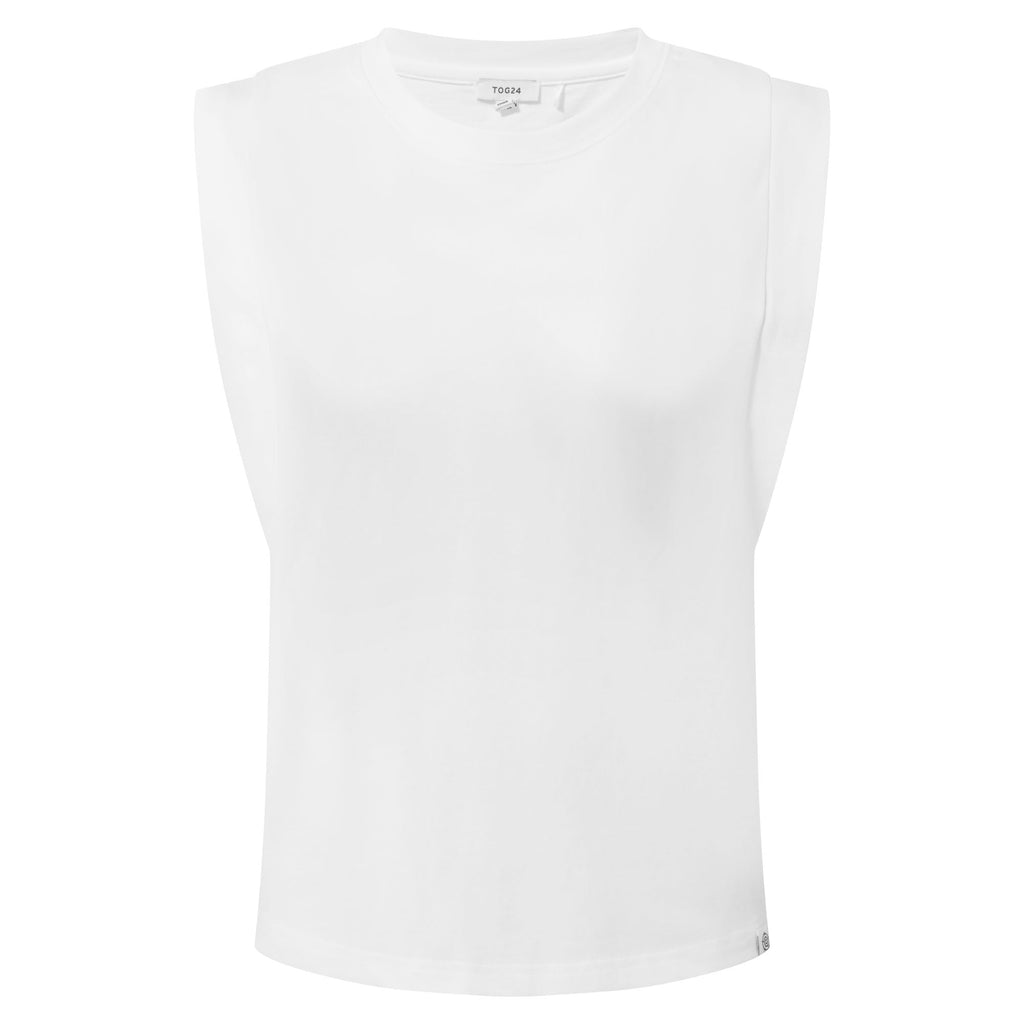 April Womens 100% Cotton Supersoft Boxy Fit Vest - Optic White - Image 9