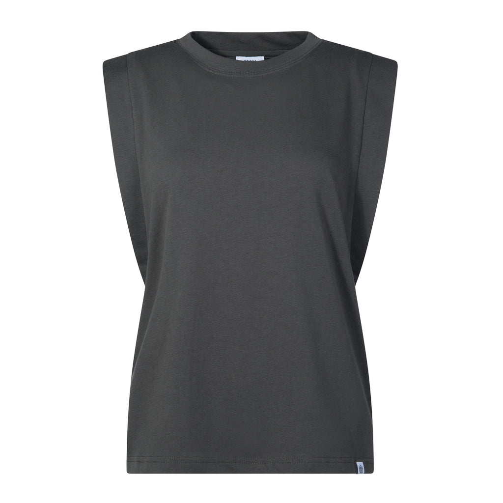 April Womens 100% Cotton Supersoft Boxy Fit Vest - Deep Slate - Image 7