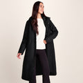 Ari Womens Longline Waterproof Insulated Trench Coat - Black