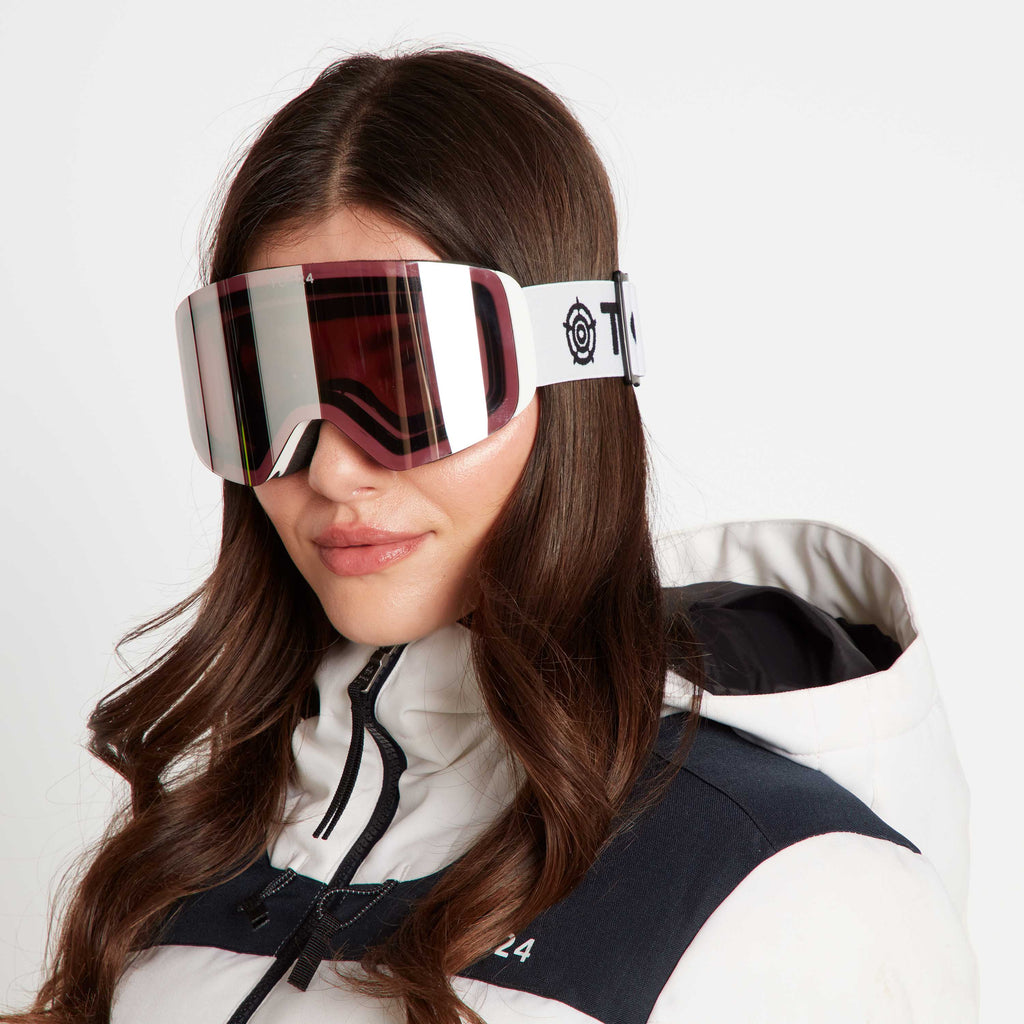 Arosa Goggles - Matt White/Vermillion