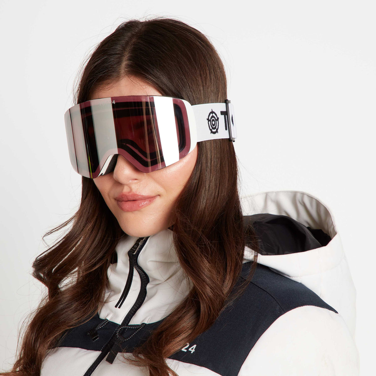 Arosa Goggles - Matt White/Vermillion