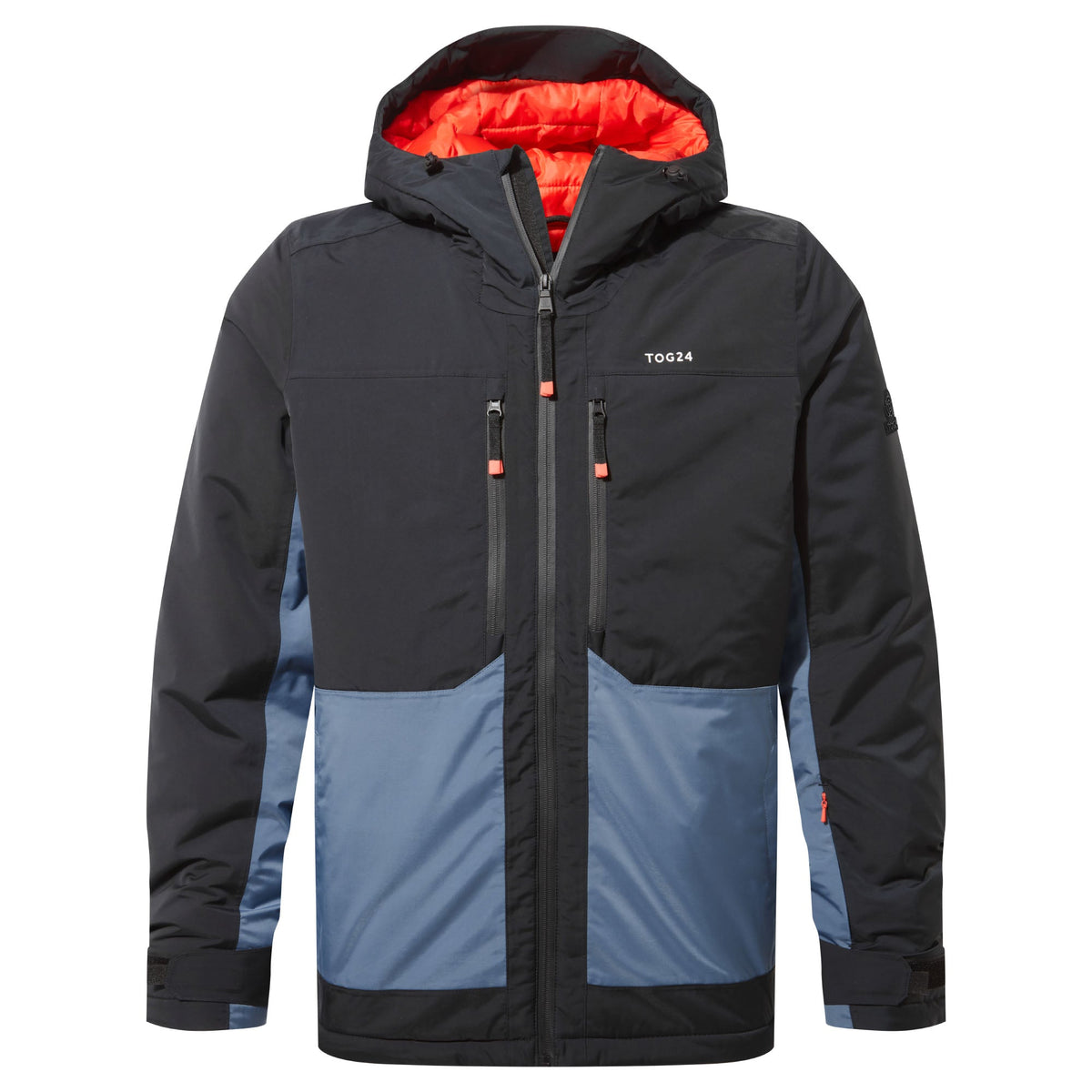 Avoriaz Mens Performance Waterproof Insulated Ski Jacket - Black/Fjord Blue - Image 21